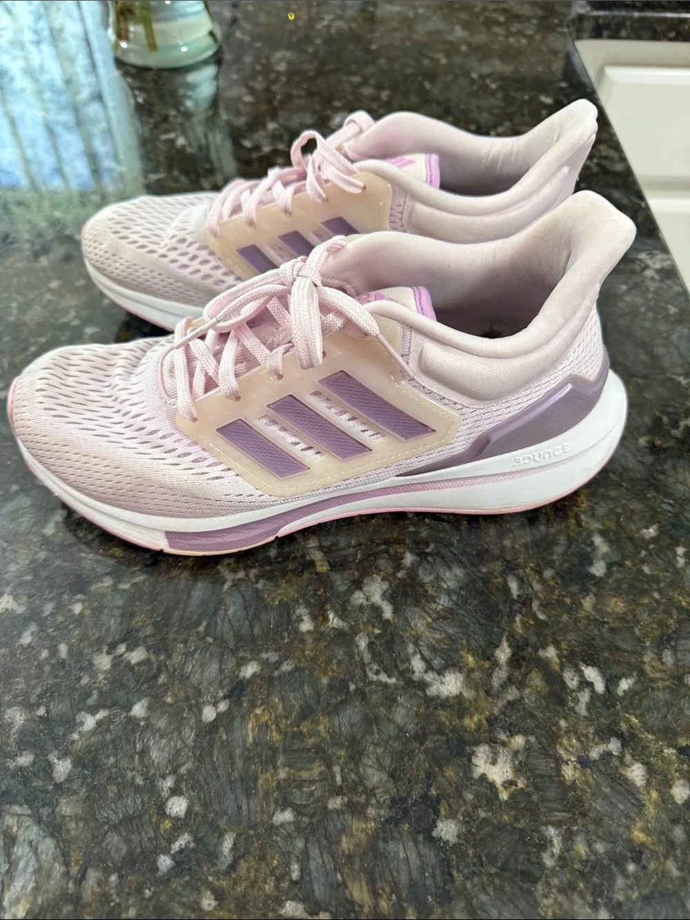 adidas Women’s Light Pink and Lavender Running Shoes - Picture 4 of 4